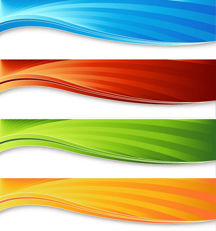 free vector Four Colorful Banners Vector Graphic